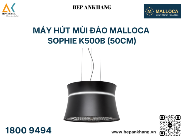 Máy hút mùi đảo Malloca SOPHIE K500B - 50cm 